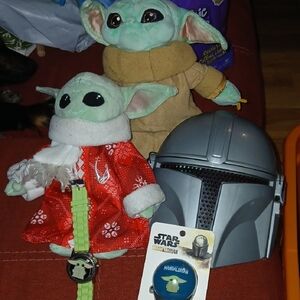 Star Wars Grogu Plush Duo — Green, Tan, Red, Gray
